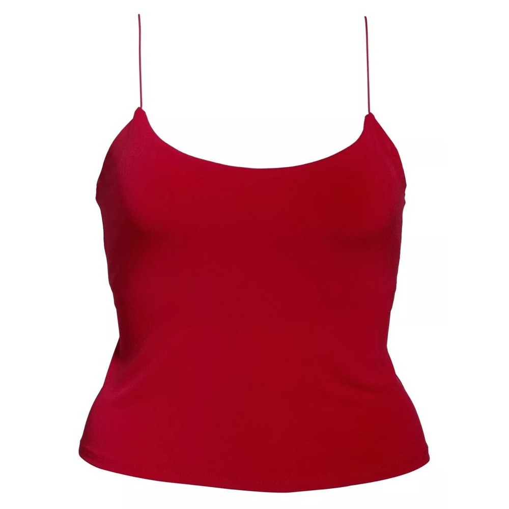 Red Spaghetti Strap Tank Top Sleeveless Casual Layering Basic Womens 4X